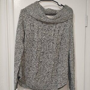 RD Style | Black and White Knit Harriette Cowl Neck Sweater Womens Size XL